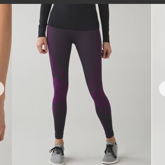 lululemon athletica Pants - Lululemon About That Base Tight Black / Violet